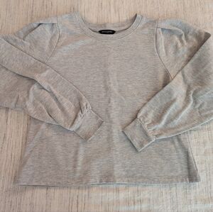 Banana Republic Petite Puff Sleeve Grey Sweatshirt - XS P